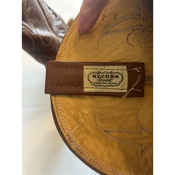 Nocona Brown Leather Western Cowboy Boots